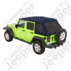 Bache Trektop Glide - Couleur : Navy Blue Twill (Bleu foncé) - Jeep Wrangler JK Unlimited (4 portes)