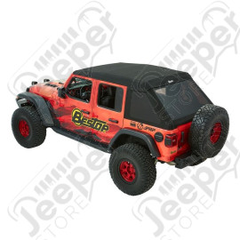 Bache Trektop Ultra - Couleur : Black Twill - Jeep Wrangler JL Unlimited (4 portes)