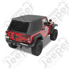 Bâche Trektop - Couleur : Black - Tissu : Twill - Jeep Wrangler JK (2 portes) 