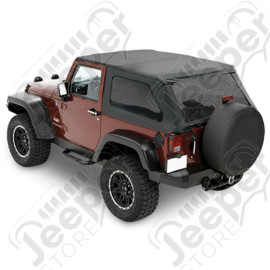Bâche Trektop - Couleur : Black - Tissu : Twill - Jeep Wrangler JK (2 portes) 