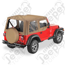 Bâche soft-top de rechange, Couleurs: Spice (Marron Foncé), TJ