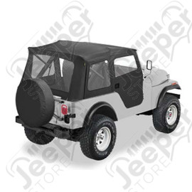 Bâche "Supertop" avec portes soft-top en deux parties séparables - Couleur: Black Crush - Jeep CJ5 - 51597-01 - Bâche soft-top de chez Bestop