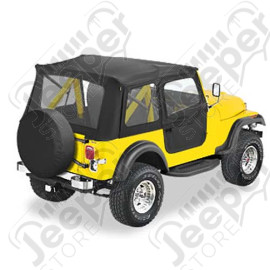 Bâche "Supertop". Bâche soft-top avec portes toile en deux parties séparables, Couleurs: Black Crush, CJ7 