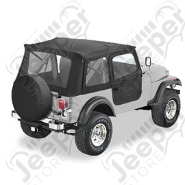 Bâche "Supertop". Bâche soft-top avec portes soft-top en deux parties séparables Couleurs: Black Denim. CJ7. 