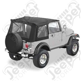 Bâche complète sans portes - Couleur : Black Diamond - Jeep CJ7, Jeep Wrangler YJ - 51599-15 / 68035 / 68015 / 5159915 / 51599.15 / CT20035 / CT20035T