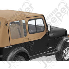 Fenêtres amovibles, avec fenêtres coulissantes pour demi-portes (pour bâche soft-top d'origine, Jeep Wrangler YJ