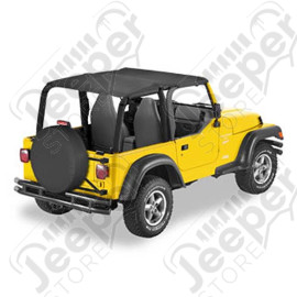 Bikini long Header version Safari - Couleur : Black Diamond - Jeep Wrangler TJ