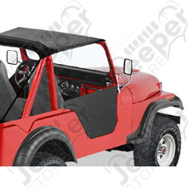 Kit demi portes, couleur: black crush pour Jeep CJ5 et CJ6
