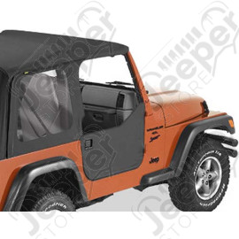 Kit demi portes en toile, couleur black denim, Jeep Wrangler TJ