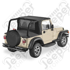 Bâche complète "Halftop", Couleur: Black Denim, Jeep Wrangler TJ
