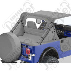 Sacs de rangement latéraux pour arceaux de sécurité (la paire) Couleur: Charcoal pour Jeep CJ5, CJ7 et Wrangler YJ 