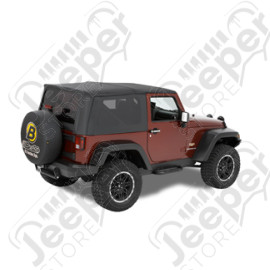 Bâche complète "Supertop" avec fenêtres teintées, couleur: Black Diamond, Wrangler JK (2 portes)