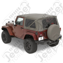 Bâche complète "Supertop" avec fenêtres teintées, couleur: Khaki Diamond, Wrangler JK (2 portes)
