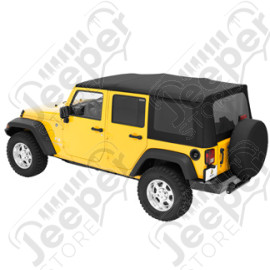 Bâche complète "Supertop" avec fenêtres teintées, couleur: Black Diamond, Wrangler JK Unlimited (4 portes)