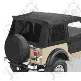 Kit de 3 fenêtres teintée arrière, couleur: black denim (noir) , CJ7, Wrangler YJ 