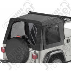 Kit de 3 fenêtres teintée arrière, couleur: black diamond (noir) , Jeep Wrangler TJ