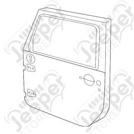 68079597AA Porte nue avant gauche pour Jeep Wrangler JK (phase: 2)