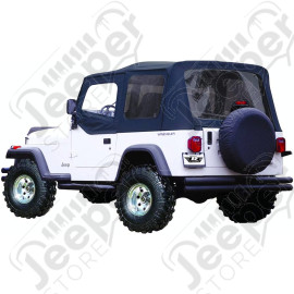 Bâche complète avec fenêtres teintées et fenêtres de demi-portes avant couleur : Black - Jeep Wrangler YJ - 68215