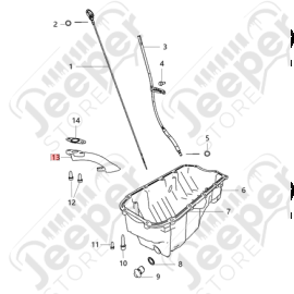 Tube d'huile dans carter moteur 2.0L TD - Jeep Cherokee KL - 68228212AA