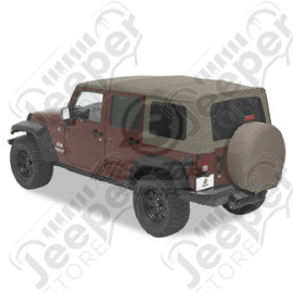 Bâche soft-top de rechange, couleur: Khaki Diamond, Wrangler JK Unlimited (4 portes)