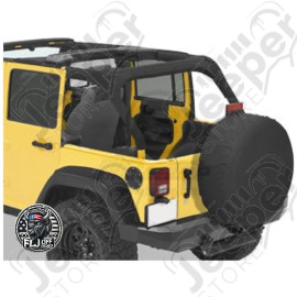 Kit housses arceaux de sécurité, couleur: noir Jeep Wrangler JK Unlimited (4 portes)