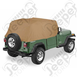 Housse de stockage "Trail Cover", Couleur: Spice (marron), Jeep Wrangler YJ (arceaux en arrondi à l'arrière) housse de stockage, imperméable. 