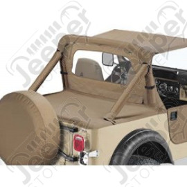 Couverture de plateau de chargement "Duster" (vendue sans armature) Couleur Marron - Jeep CJ7 et Wrangler YJ - 90003-37 / 90003-07