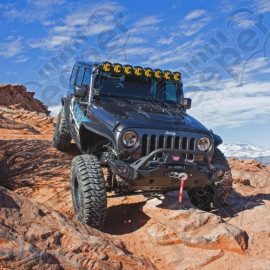 Rampe de 8 phares LED de 50" complète KC pour Jeep Wrangler JK