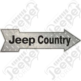 Plaque Acier JEEP Country / Dimension: 50cm x 14.50cm