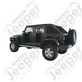 Bâche complète Suntop Fastback Top U4, couleur: noir (Black Diamond) pour Jeep Wrangler JK Unlimited (4 portes)