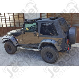 Bâche Suntop Fastback Top U2 - Couleur: noir (Black Diamond) - Jeep Wrangler TJ