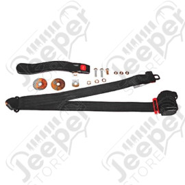 Ceinture de sécurité avant (3 points) couleur noir pour Jeep CJ5, CJ7, CJ8 et Wrangler YJ - BELT3B - 13202.10 - 13202.01 - 13202.02
