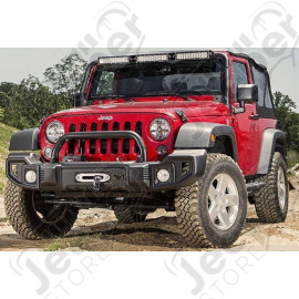 Pare chocs avant acier avec ou sans porte treuil type Spartacus pour Jeep Wrangler JK