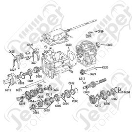 Boite à vitesses SR4 complete échange standard pour moteur 6 cylindres pour Jeep CJ
