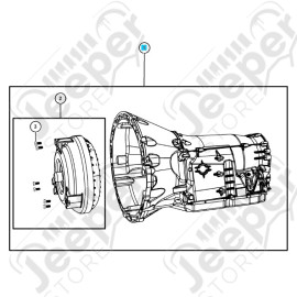 Boite automatique 21DGJ NAG1 W5A580 (avec convertisseur) pour 3.6L V6 essence Jeep Wrangler JK 