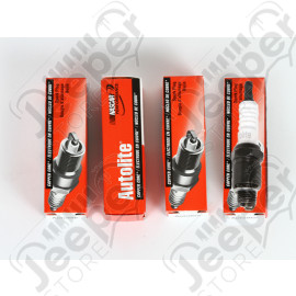Kit de 4 Bougies d'allumage 6v / 12v Jeep Willys MB, GPW, M201, GPA, M38, CJ2, CJ3A, CJ3B