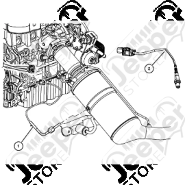 Sonde de température d'échappement 2.8L CRD (200 chevaux) Jeep Wrangler JK - 0212.28-JK2 / 5146173AC / 05146173AC / CST2188 / TS30250 / 30SKV194 / 22.0220 / 172000549010 / 82.188 / 82.188A2 / 7451999 / 7451999A1 / 7451999E / 11999 / 11999A1 / 11999E / 894