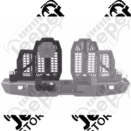 Porte gauche pour pare chocs arrière "Wingmate" Rugged Ridge by RealTruck pour Jeep Gladiator JT - 11540.41 / 11540-41 / 1154041