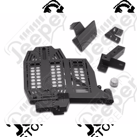 Porte droite pour pare chocs arrière "Wingmate" Rugged Ridge by RealTruck pour Jeep Gladiator JT - 11540.44 / 11540-44 / 1154044