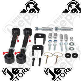 Kit de biellettes avant renforcées et déconnectable pour Jeep Wrangler TJ (pour réhausse de 2.5" à 6")