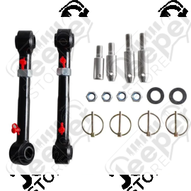 Kit de biellettes avant renforcées et déconnectable FLJ Offroad pour Jeep Wrangler JK (pour réhausse de 2.5" à 6") - PRC-1010A / PRC1010A / 0507.27