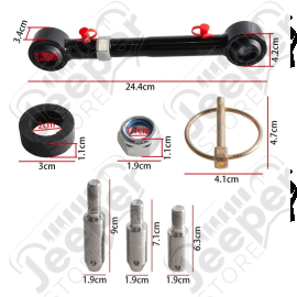 Kit de biellettes avant renforcées et déconnectable FLJ Offroad pour Jeep Wrangler JK (pour réhausse de 2.5" à 6") - PRC-1010A / PRC1010A / 0507.27