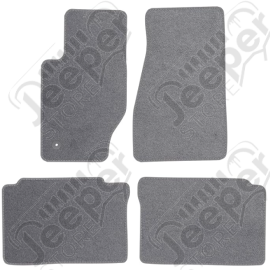 Kit de 4 tapis de sol en tissu couleur gris pour Jeep Grand Cherokee WH, WK