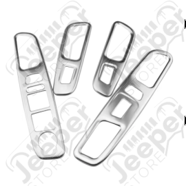 Kit de 4 enjoliveurs de poignées de portes couleur gris silver mat pour Jeep Renegade BU, BV