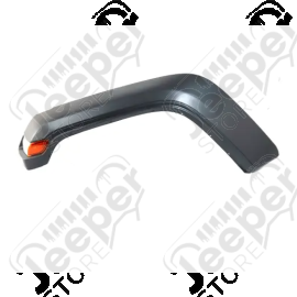 Élargisseur d'aile avant gauche (couleur noir, non lisse) pour Jeep Wrangler JL - 0837.30 / 68585703AA / 68585703 / 6MA09RXFAA / 6MA09RXFAB / 6MA09RXF
