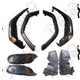 Kit de 4 élargisseurs d'aile avant et arrière avec 4 intérieurs d'ailes et clignotants avant pour Jeep Wrangler JL