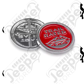 Logo "Trail Rated 4x4" - Emblème rouge et gris pour carrosserie