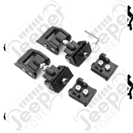 Kit attaches capot réglable en aluminium noir pour Jeep Wrangler JK