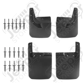 Kit de 4 bavettes plastique avant et arrière pour Jeep Wrangler JL
