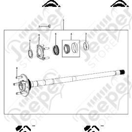 Bague de maintien de roulement de roue arrière extérieur M220 (voie large) pour Jeep Wrangler JL - 0103.30 / 68507421AA / 68507421
